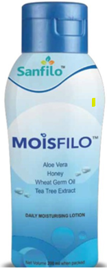 MOISFILO LOTION is your daily moisturizer for normal to dry skin. Moisfilo is designed with must have ingredients of a hydrating moisturizer like Aloe Vera,Honey,Wheat germ oil & Organic Tea tree Ext.